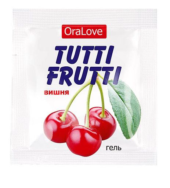 Пробник гель-смазки Tutti-frutti с вишнёвым вкусом - 4 гр. - 0