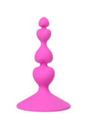 Розовая силиконовая анальная пробка Loverty - 8 см. - 2