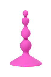 Розовая силиконовая анальная пробка Loverty - 8 см. - 3