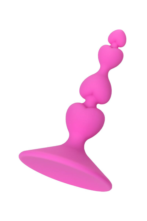 Розовая силиконовая анальная пробка Loverty - 8 см. - 1