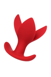 Красная силиконовая расширяющая анальная пробка Flower - 9 см. - 1
