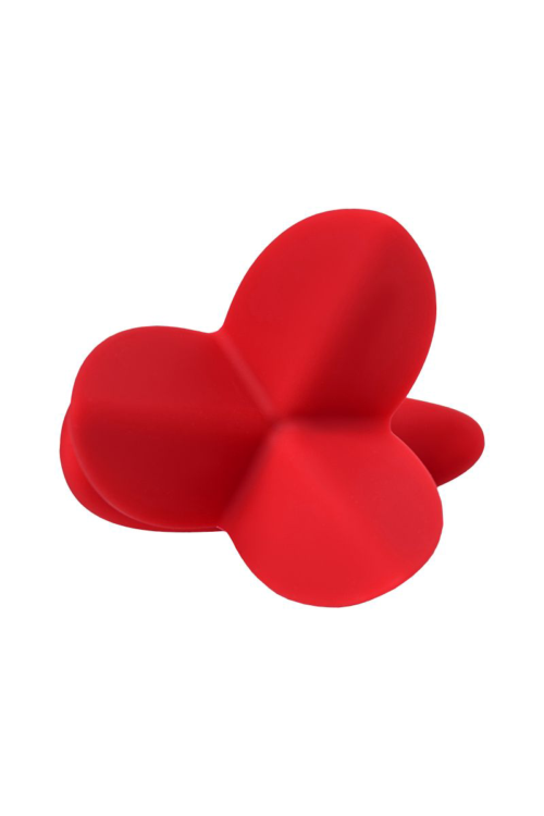 Красная силиконовая расширяющая анальная пробка Flower - 9 см. - 3