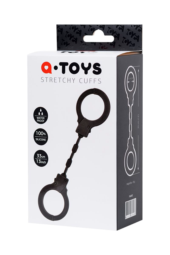 Черные силиконовые наручники A-Toys без ключа - 3