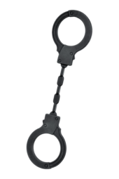 Черные силиконовые наручники A-Toys без ключа - 1