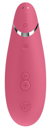 Розовый бесконтактный клиторальный стимулятор Womanizer Premium - 3