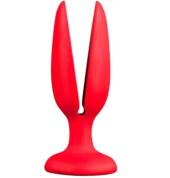Красная пробка-бутон MENZSTUFF FLOWER BUTT PLUG 4INCH - 11 см. - 0