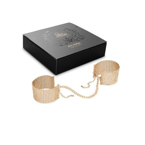 Дизайнерские золотистые наручники Desir Metallique Handcuffs Bijoux - 1