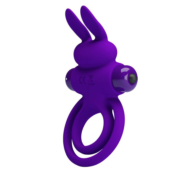 Фиолетовое эрекционное кольцо с вибростимуляцией клитора Vibrant Penis Ring III - 2