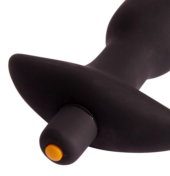 Чёрная анальная пробка с вибрацией Vibrating Butt Plug - 14,5 см. - 1