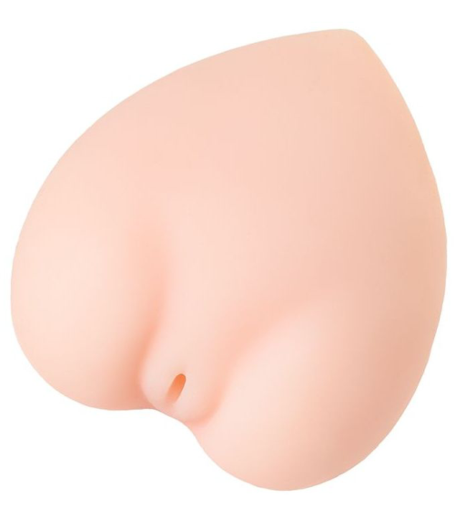 Телесный мастурбатор-вагина в форме сердца - 0