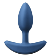 Маленькая голубая анальная вибропробка Heavyweight Plug Small - 10,3 см. - 0