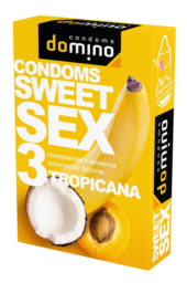Презервативы для орального секса DOMINO Sweet Sex с ароматом тропических фруктов - 3 шт. - 0
