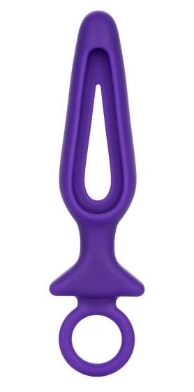 Фиолетовая силиконовая пробка с прорезью Silicone Groove Probe - 10,25 см. - 0