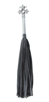 Черная плеть из натуральной кожи Gray в готическом стиле - 63 см. - 2