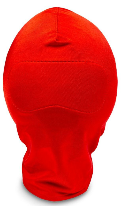 Закрытый красный шлем-маска без прорезей - 0