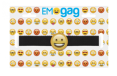 Кляп-смайлик Smiley Emoji с черными лентами - 2