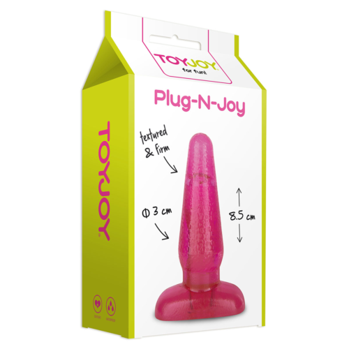 Анальный массажер Plug-N-Joy розовая - 11 см. - 1