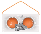 Веселенькие оранжевые вагинальные шарики Funky love balls - 1