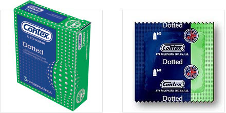 Презервативы с точками CONTEX №3 Dotted, 3 шт. - 0