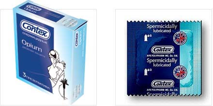 Презервативы в спермицидной смазке CONTEX №3 Opium, 3 шт. - 0