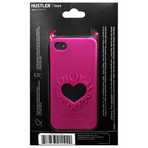 Розовый чехол HUSTLER из силикона для iPhone 4, 4S - 2