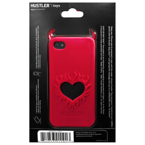 Красный чехол HUSTLER из силикона для iPhone 4, 4S - 2