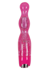 Розовая виброёлочка Starlight Gems Libra Vibrating Massager - 20,5 см. - 0
