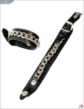 Декорированные цепочками узкие наручники - 1