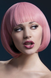 Розовый парик-каре Mia - 0