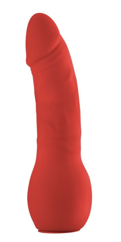 Красный страпон Deluxe Silicone Strap On 10 Inch - 25,5 см. - 2