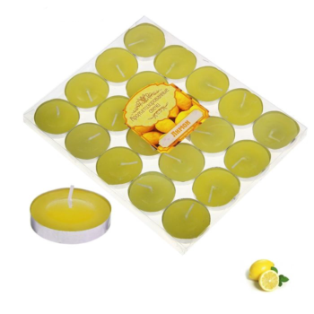 Свечи восковые в гильзе лимон (20 штук)