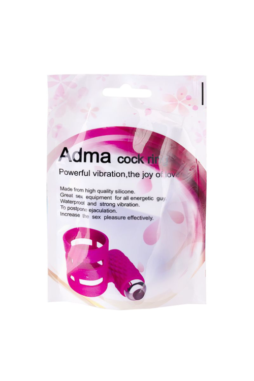 Фиолетовое эрекционное виброкольцо ADMA - 3