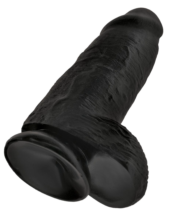Черный фаллоимитатор на присоске Chubby - 22,9 см. - 4