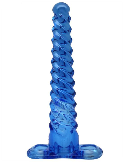 Синий спиралевидный анальный конус - 17 см. - 0