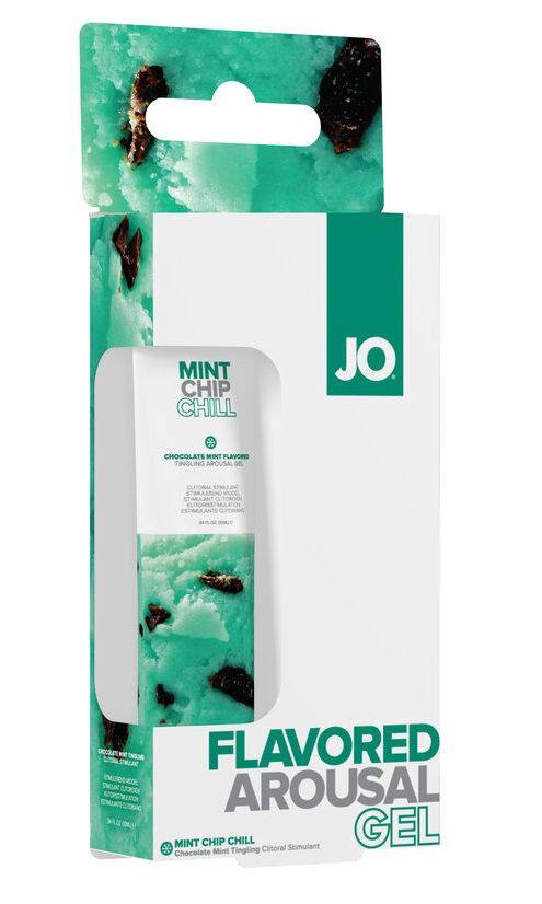 Стимулирующий клиторальный гель со вкусом мятного шоколада JO Mint Chip Chill - 10 мл. - 1