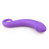Фиолетовый анальный фаллоимитатор Curved Dong - 17,5 см. - 1