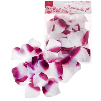 Лепестки роз бело-фиолетовые