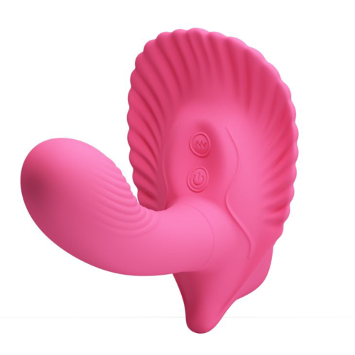 Розовый вибростимулятор для ношения - для массажа точки G и клитора - 0