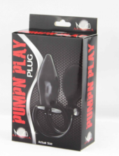 Черный анальный стимулятор с расширением Pumpn Play Plug - 12 см. - 1