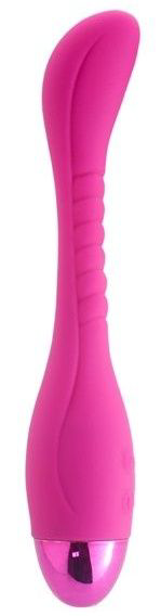 Розовый вибратор INDULGENCE Slender G Vibe - 21 см. - 0
