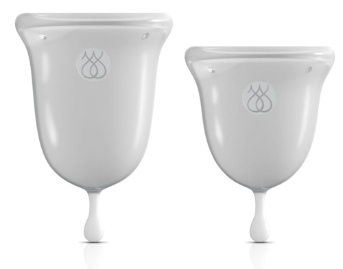 Набор из 2 прозрачных менструальных чаш Intimate Care Menstrual Cups - 0