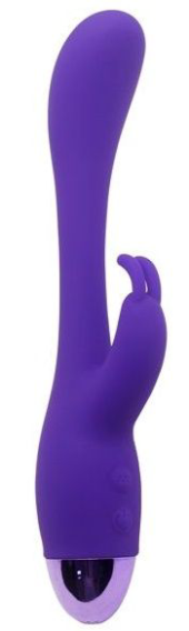 Фиолетовый вибратор INDULGENCE Elated Rabbit - 23 см. - 0