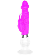 Фиолетовый вибратор BELLA с клиторальным стимулятором - 26 см. - 0