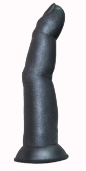 Черный анальный стимулятор в виде пальца на присоске - 15 см. - 0