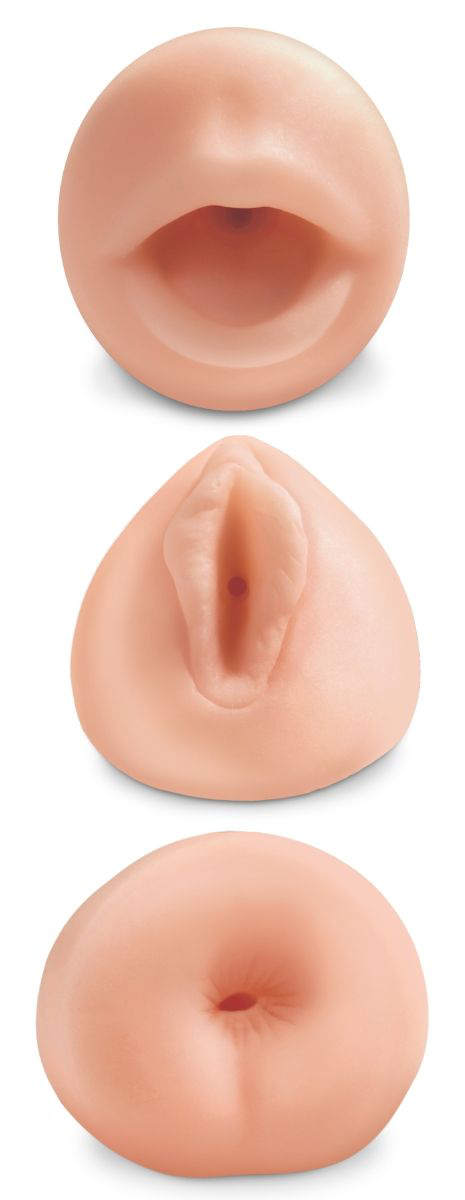 Комплект из 3 мастурбаторов All 3 Holes: вагина, анус, ротик - 2