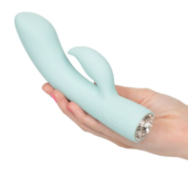 Нежно-голубой вибромассажер-кролик Pave Marilyn - 18,5 см. - 3