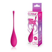 Ярко-розовый тяжелый каплевидный вагинальный шарик со шнурком - 1