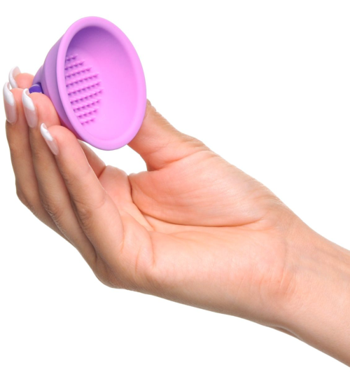Фиолетовые виброприсоски-стимуляторы на соски Vibrating Nipple - 1