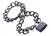 Металлические цепи-оковы с замком Locking Chain Cuffs - 0