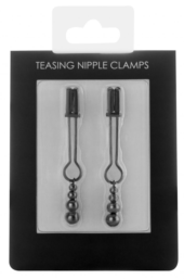 Черные зажимы на соски Teasing Nipple Clamp - 1
